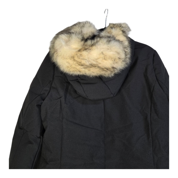 PUREMSX Women's Size L NWT Black All Weather Hooded Jacket with Red Lining - Picture 9 of 16